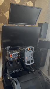 P1R Racing sim rig setup July 2024